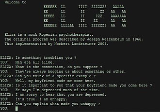 ELIZA output